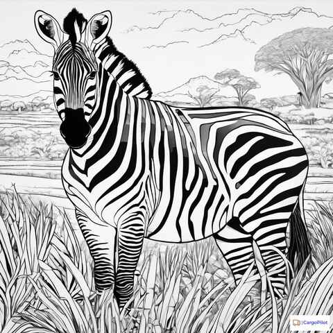 Kolorowanka-Zebra 22