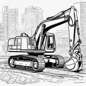 Kolorowanka-Koparka na budowie 14