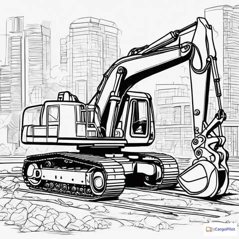 Kolorowanka-Koparka na budowie 14