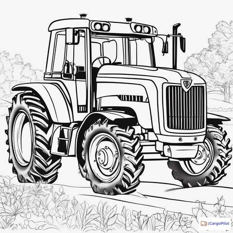 Kolorowanka -Traktor Rolniczy 16