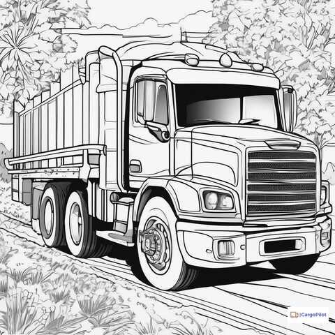 Kolorowanka-Ciężarówka Leśna 3