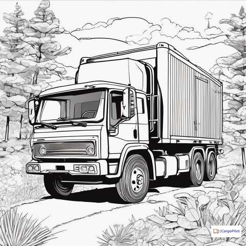 Kolorowanka-Ciężarówka Leśna 4