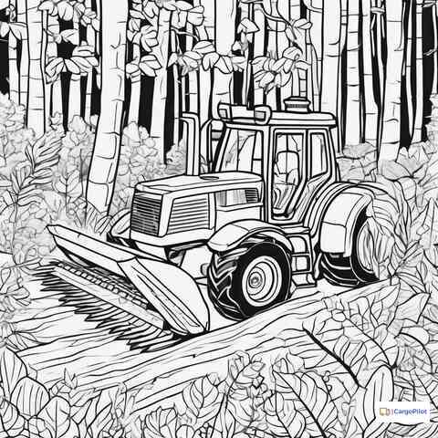 Kolorowanka-Traktor Leśny 5