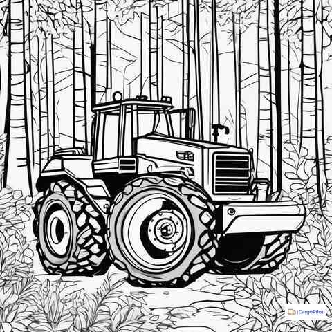 Kolorowanka-Traktor Leśny 6