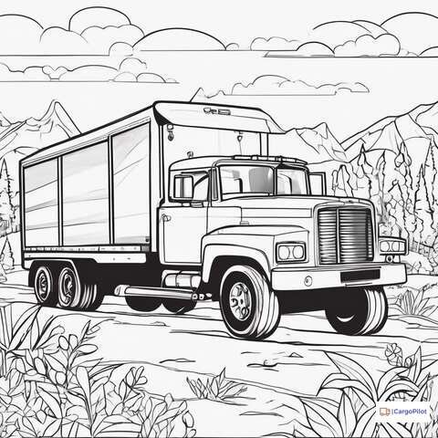 Kolorowanka-Ciężarówka 9