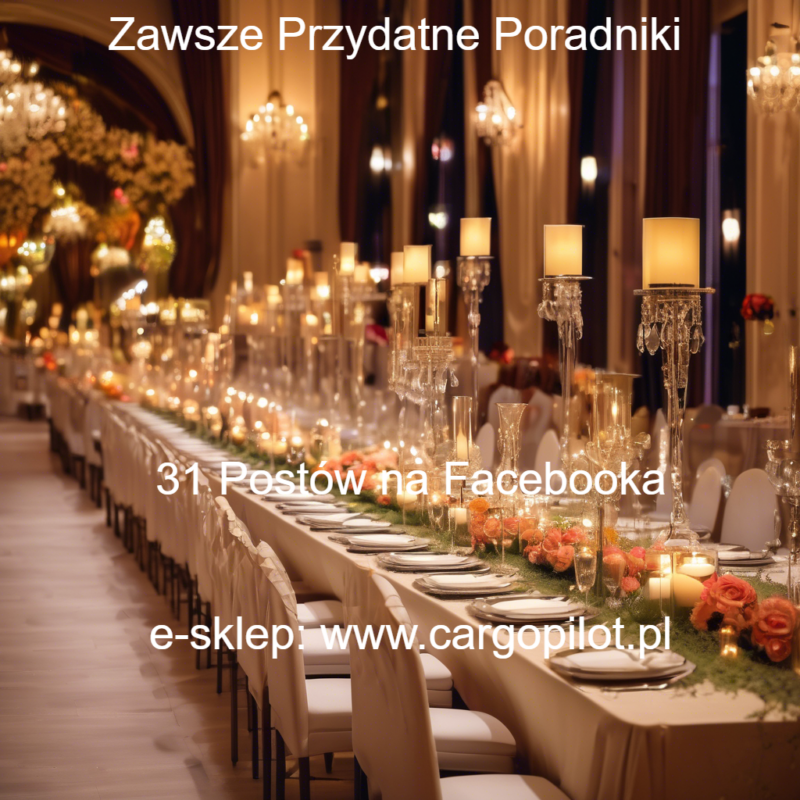 PORADNIK - KALENDARZ NA 31 DNI, POSTY NA FACEBOOKA DLA SALI BANKIETOWEJ ORGANIZUJĄCEJ PRZYJĘCIA WESELNE