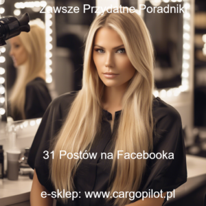 PORADNIK - KALENDARZ NA 31 DNI, POSTY NA FACEBOOKA DLA SALONU FRYZJERSKIEGO