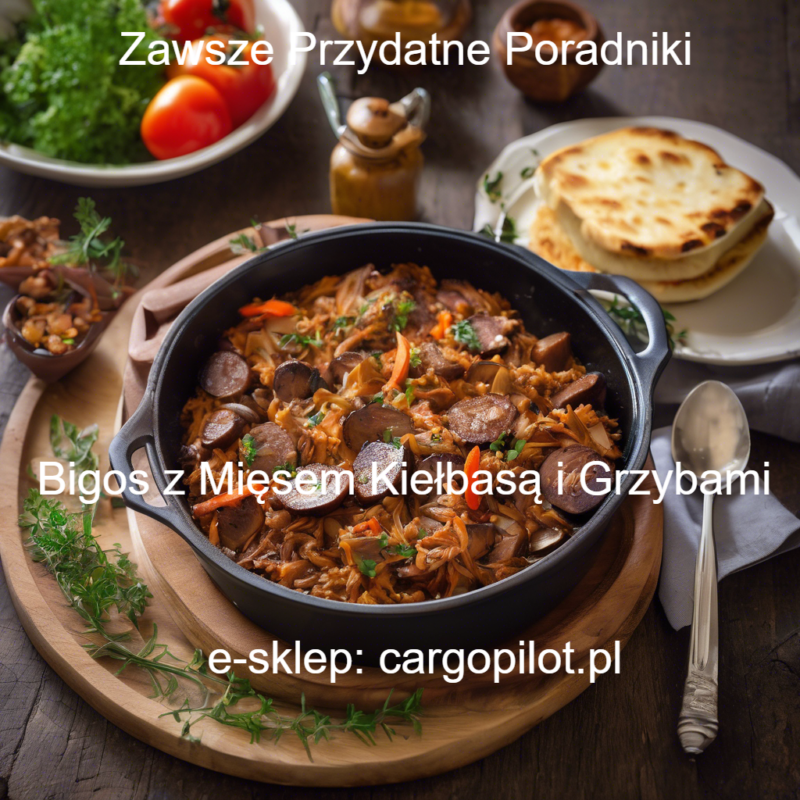 PRZEPIS NA BIGOS Z MIĘSEM KIEŁBASĄ I GRZYBAMI TRADYCYJNY
